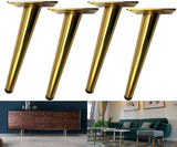 Bikani Golden Sofa Legs Round Solid Metal Furniture Legs Sofa Replacement Legs Perfect for Mid-Century Modern/Great IKEA hack fo