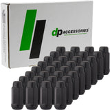 DPAccessories Black M14x1.50 Lug Nuts for Aftermarket Wheels - Closed End XL Bulge Acorn - 48mm (1.9) Tall - 19mm (3/4) Hex - Se
