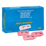 Dixon Pink Carnation Wedge Erasers, Small, Pink, 2 x .75, 36Pack (38920)