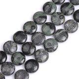 GEM-Inside Natural 20mm Coin Dark Kambaba Jasper Gemstone Loose Beads Energy Stone Handmade Beads for Jewelry Making Jewelry Bea