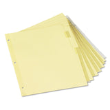 Universal 21873 Economical Insertable Index, Clear Tabs, 8Tab, Letter, Buff, 6 Sets/Pack