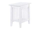 Mission Chair Side Table In White