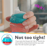 Nuby Clik-It Soft Spout No-Spill Easy Grip Sippy Cup For Boys - 3 Count (Pack Of 1) 10 Oz - 6+ Months