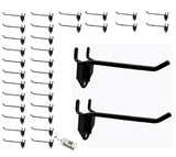 Eastern Tree 30 Packs 6 Metal Pegboard Hooks, Standard Peg Board Hooks is Fit to Standing Pegboard Display and Pegboard Panels