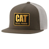 Caterpillar Mens Diesel Power Flat Bill Cap, Dark Earth, One Size
