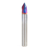 Amana Tool Spektra Extreme Tool Life Coated Solid Carbide V-Groove Router Bit, 45624-K, 60 Degree x 1/4 D x 7/32 CH x 1/4 Inch Shank 3-Flute