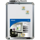 BAZIC 6011 8.5 X 11 Magnetic Dry Erase Board w/ Marker & 2 Magnets