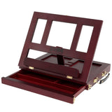 SoHo Urban Artist Wooden Desk Easel & Drawing Stand Foldable, Lightweight Drawing Table Mahogany Finish Painting Easel