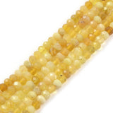 6mm Natural Yellow Opal Faceted Rondelle Loose Beads Jewelry Making DIY Bead 16 Inch