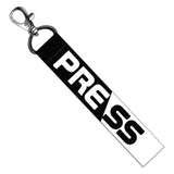 Isee 360 Press Black And White Lanyard Tag With Swivel Lobster For Gift Luggage Bags Backpack Laptop Bags L X H 5 X 0.8 Inch