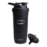 Smartshake Justice League Reforce Batman Logo Shaker Bottle 900ml, DC Comics Stainless Steel Water Bottle, Batman Gifts for Men