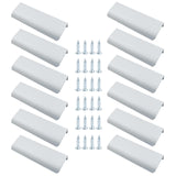 BokWin 12Pcs 120mm/4.72 Inch Mount Finger Edge Pull, Furniture Drawer Handles, Aluminum Concealed Handle for Home Kitchen Door D