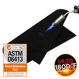 Matace Welding Blanket Fireproof Carbon Felt Soldering Mat & Pad, 5mm Flame Retardant Fabric, Heat Shield for Brazing, Stove Wic