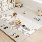 BG-BABYGO Baby Floor Play Mat 47 x47 Baby Playpen Mat, Foldable Baby Girl Playmat, Reversible Waterproof Foam Play Mats for Bab