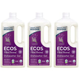 Ecos Earth Friendly Products Wave Auto Dishwasher Gel, Lavender, 40 Fl Oz 3 Pack