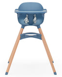 Lalo The Chair Convertible 3-in-1 High Chair for Babies & Toddlers, Dishwasher Safe Tray, Adjustable Footrest, Blueberry