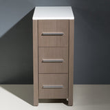 Fresca Bath Torino Bathroom Linen Side Cabinet, 12, Gray Oak