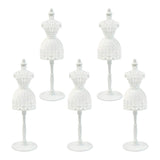 AUEAR, 5 Pack Dress Forms Cloth Gown Plastic Mannequin Display Support Holder Model Stand Accessories for Dresses