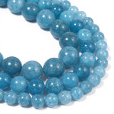Yochus 45pcs Blue Chalcedony Stone Beads