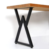 SSS Furniture Metal Desk Legs H28 x W20, Industrial & Rustic Style V Shape Table Legs with Adjustable Protector Feet, DIY Table