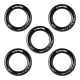 Fusion Climb Small 2-Inch Orange Black Aluminum O-Ring - Matte Black (5-Pack)
