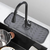 Nityasiddh Silicone Faucet Handle Drip Catcher Tray, Kitchen Sink Splash Guard with Sponge Holder Sink Protectors Mat for Kitche