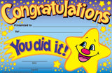Eureka Congratulations You Did It, Set of 36 Recognition Awards