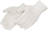 Liberty P4517Q Cotton/Polyester Regular Weight Seamless Knit Glove with Elastic String Knit Wrist, Small, Natural White (Pack of