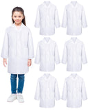 Taiyin 6 Pcs Doctor Coat Costume for Kids Lab Coat Unisex Uniform for Boys Girls Children Nurses Graduation Season Science(Xs Si