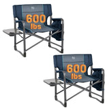 TIMBER RIDGE XXL Upgraded Oversized Directors Chairs with Foldable Side Table, Detachable Side Pocket, Heavy Duty Folding Campin
