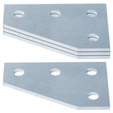 heneng 4 Hole Corner Gusset Plate for 1-5/8 Strut Channel, Flat Plate Fitting Brackets, 7/32 Thick, 4 Pcs