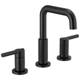 Delta Faucet Nicoli Widespread Bathroom Faucet 3 Hole, Matte Black Bathroom Faucet, 2 Handle Bathroom Faucet, Bathroom Sink Fauc