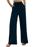 Toplot Trouser For Women || Casual Pants For Women || Loose Fit High-Waist Korean Pants || (Regular Fit | Polyester) (Women-Trouser-5229-Teal-36),Teal,36,B0DV5JX5NY