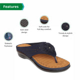 Ortho Joy Women'S Doctor Orthopedic Soft Slippers - Navy Blue,Navy Blue,7,B09VLDMD7H