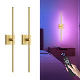 Battery Operated Wall Sconce with Remote Control, 10000mAh Dimmable Wall Sconces Set of Two, 2700K-6500K Adjustable, 7 RGB Color