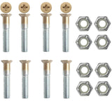 Dimebag Hardware Skateboard Mounting Nuts and Bolts 1 Phillips - Skateboard Truck Hardware - Lots of Colors (Gold)