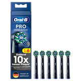 Oral-B Pro CrossAction Electric Toothbrush Heads, 6 Pieces, Superior Tooth Cleaning with Innovative X-Shaped Bristles, Original