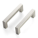 JOY DECOR 12 Pack Cabinet Handles, Brushed Nickel Cabinet Pulls, 3-3/4 Inch Kitchen Closet Handles Square Drawer Pulls Stainless