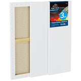 PHOENIX 12x36 Inch 3 Pack Artist Canvas - Large Skinny Stretched Canvases for Painting - 3/4 Inch Profile, 100% Cotton 11 Oz. Ge