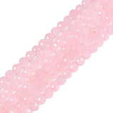 6mm Rose Quartz Faceted Gemstone Round Loose Beads Strand 15.5-17 DIY Jewelry Making