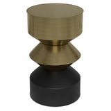 SIMPLIHOME Miller Modern 14 inch Wide Metal Side Table in Black/Brass, Fully Assembled for the Living Room and Bedroom