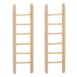 Ipetboom Mini Wooden Step Ladder, 2Pcs 1: 12 Miniature Doll House Furniture Ladder DIY Craft Accessories for Landscape Dollhouse