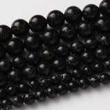 46pcs 8MM Black Turquoise Round Loose Beads Natural Gemstone Beads Crystal Energy Gemstone Beads Jewelry Making 15