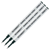 Schmidt Ceramic Rollerball Refills (5888F, Pack of 3, Black)
