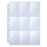 36 Pack 9 Pocket Page Protector, Holds 324 Cards, Trading Card Sleeves Page Clear Sheet Protector Pages for 3 Ring Binder, Card
