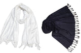 Saba Women And GirlS Fancy Viscose Self Jaquard 3D Design Scarves, Hijab, Scarf, Stole Combo Pack Of 2