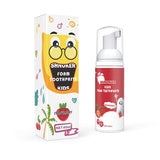 Kids Foam Toothpaste with Strawberry Flavor, Fluoride Free Natural Formula, Foam Toothpaste for Electric Toothbrush(60ml)(1 Pack