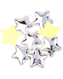 Mscftfb 100 Pieces Glitter 5 Star Pu Padded Fabric Felt Appliques Sew On Patches For Diy Birthday Wedding Cake Topper Scrapbook