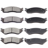 ECCPP D965-7864 D702-7576 Front & Rear Semi Metallic Disc Brake Pad Set - Fit For Dodge Ram 1500 2006-2008, 2500 2003-2008, 3500