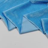 The Wide 60 Spandex Velvet Fabric for Costume, Apparel, Craft and Sewing by 2Yards(Sky-Blue 2Yards)